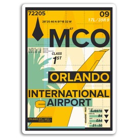 2 x 10cm Orlando Airport Vinyl Stickers - Florida Sticker Laptop Luggage #17142 (10cm Tall)