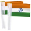 India Handheld Small Flag Set,10 PCS 5×8 Inch Mini Indians