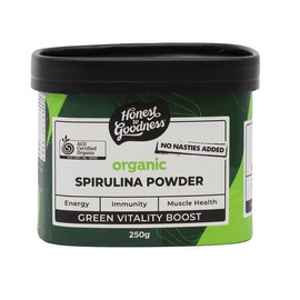 Honest to Goodness, Organic Spirulina Powder - 250Gram Canister