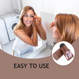 Polvo para Línea del Cabello 1pieza Portátil para Mujer Plástico y Polvo para Cejas, Tono Marrón, Cabe Bolso, Acabado Natural en Cejas y Contorno Frontal