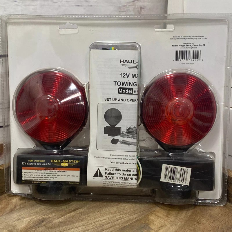 Haul Master Magnetic Tow Light Kit 12V Red Brake Amber