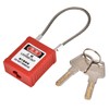 Safety Lockout Padlock, Lock Off Kit for Electrical Safety, Cable