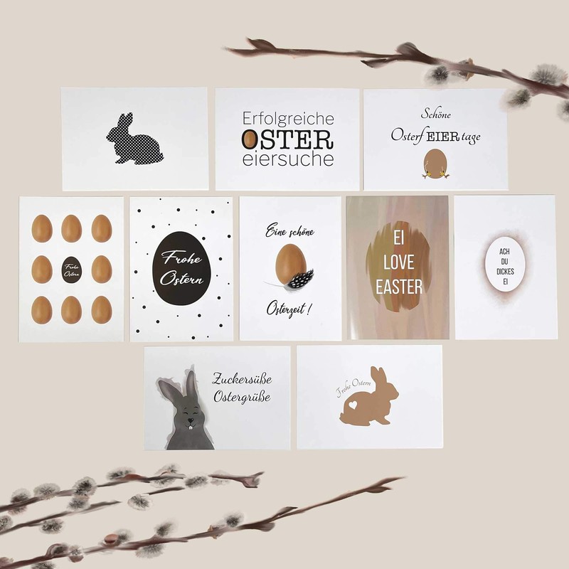 Katinga Set of 10 postcards for Easter - send Easter