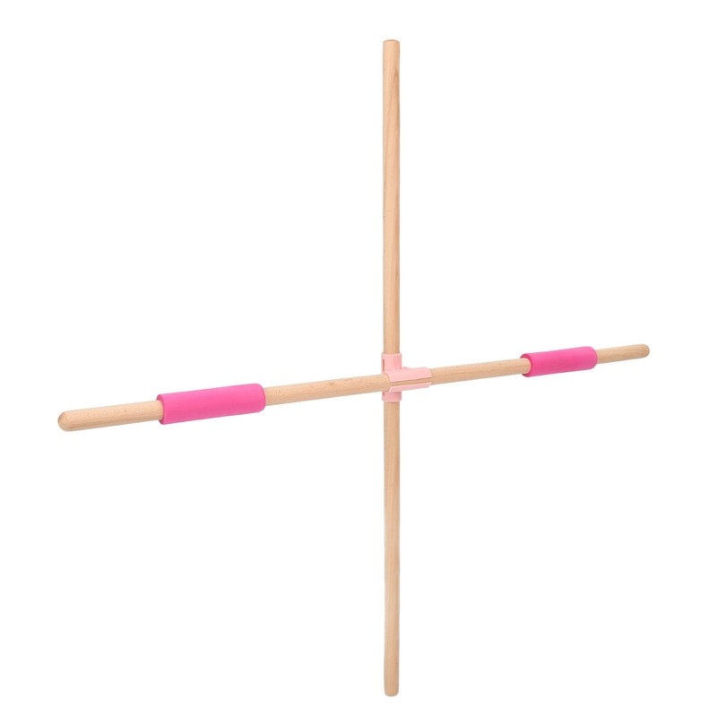 2pcs 31.5in Length Yoga Training Stick Beechwood Open Shoulder Back