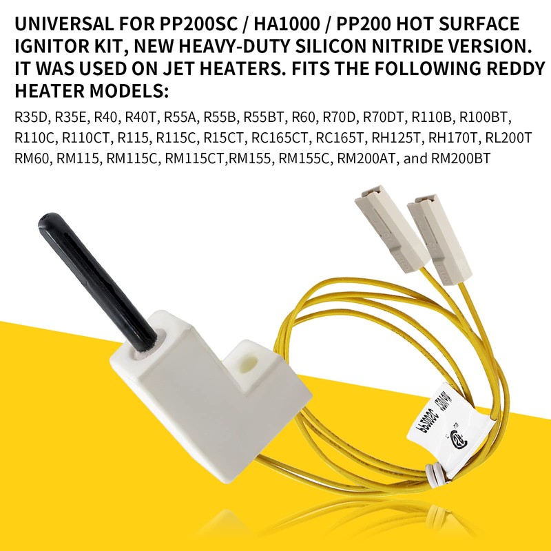 MCAMPAS PP200 PP200SC HA1000 Hot Surface Igniter for Reddy Heater,