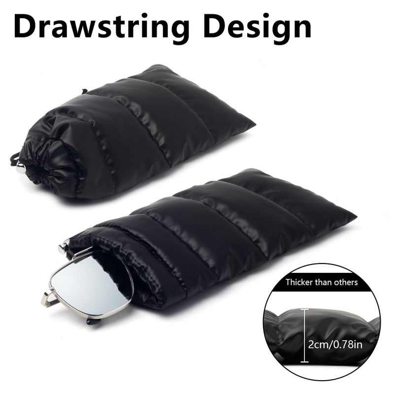 Face Shadow Super Soft Glasses Case with Cleaning Cloth Eyeglasses