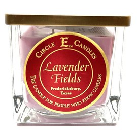 Circle E Candles, Lavender Fields Scent, Small Size Jar Candle, 8oz, 1 Wick