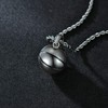 CEKAMA 925 Sterling Silver Basketball Necklace for Men Matte Texture