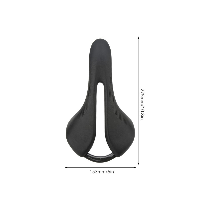 Carbon Fiber Bike Saddle Microfiber Leather Surface Hollow Seat Cushion