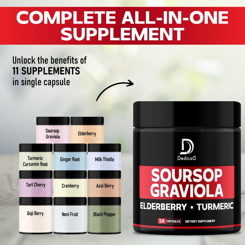 Graviola Soursop Leaves Capsules 9450mg - 2 Packs 50 Capsules