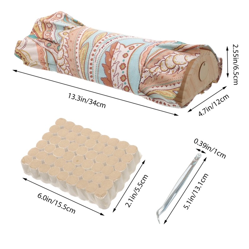 Levemolo Comfortable Wooden Cervical Pillow for Recliners Moxibustion Daily Use