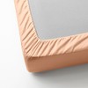 SSW HOMES Single Fitted Sheet Peach - Deep Pocket 12