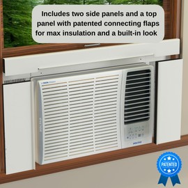 Breeze Stop Surround Insulation Side Panels White for Window AC Unit Indoor Air Conditioner Cover for Winter and Summer ( Fits 36" - 40" Wide Window)