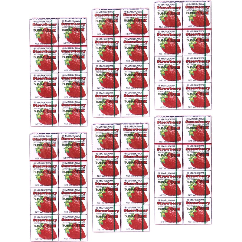 Marukawa Bubble Gum Strawberry 1.52oz (6 Pack)