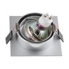 SEBSON Recessed Square Silver Flush Ceiling Light Aluminium/Aluminium/GU10 Socket LED