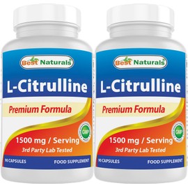 Best Naturals Best Naturals L-Citrulline Capsules - 1500mg/Serving - Non-GMO - Gluten Free - 90 Capsules (90 Count (Pack of 2))