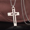 jiamiaoi Cross Necklace for Men Stainless Steel Mens Cross Necklace
