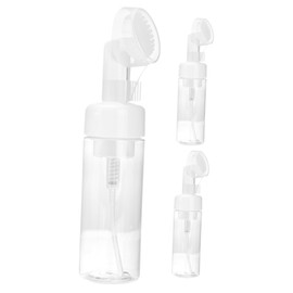 WOONEKY 3pcs Foaming Pump Bottle Brush Head Travel Soap Dispenser Facial Brush for Toiletry