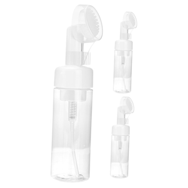 WOONEKY 3pcs Foaming Pump Bottle Brush Head Travel Soap Dispenser