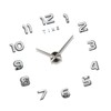 3D Number Large Wall Clock Silent Simple Fashionable Decorative Numeral