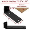 Corner Shelf Bracket, 7 inch 3-Pack 1/5” Thick Carbon Steel