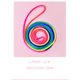 YUTOU Rainbow String Finger Pack of 12 String Finger Thread Games Thread Game Finger Game Bouncy Rubber Twist Girls Rainbow String Game Length 165 cm for Children Birthday and Campus Games