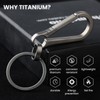 Titanium Carabiner Keychain Multi Functional Lightweight Outdoor Keychain Minimalist Key