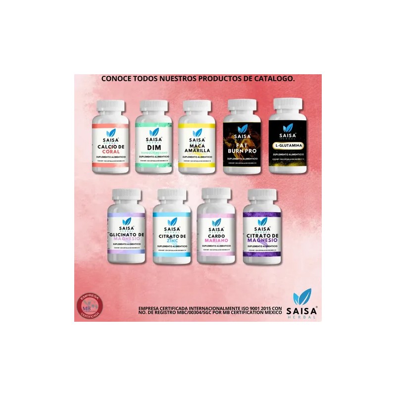 Citrato de Calcio Saisa Herbal, Suplemento para Huesos y Dientes