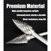 10Pcs 1/8" Shank Carbide Burr Bits Compatible with Dremel w/