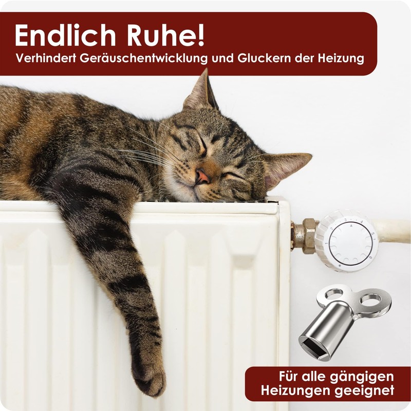 10x WEIDEBACH® Radiator Bleed Keys, for All radiators Radiator Valve