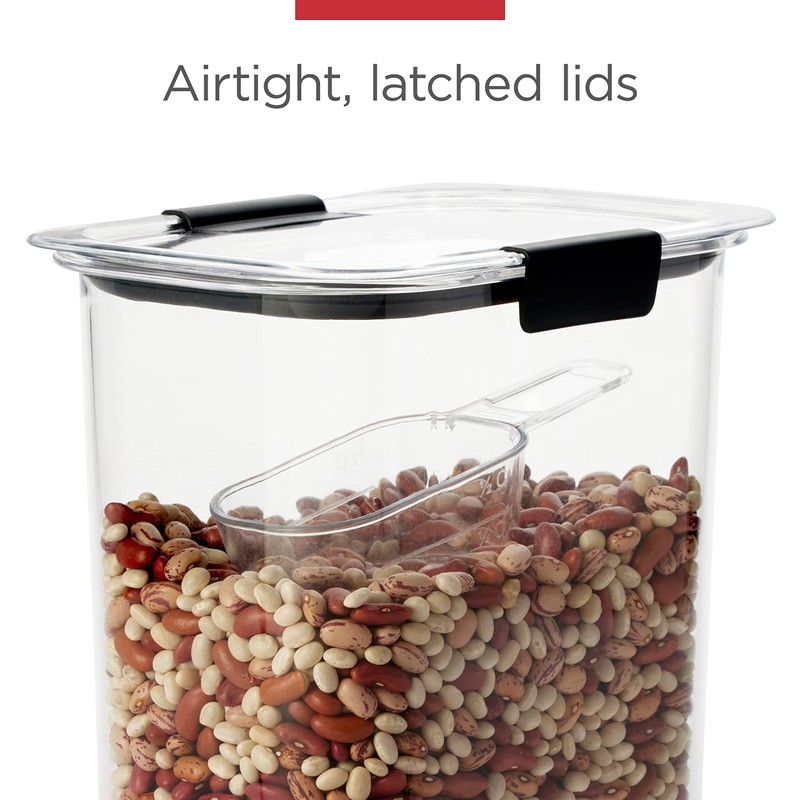 Rubbermaid Brilliance Airtight Cereal Food Storage Container, Shatterproof, BPA-Free and