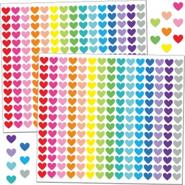 4000 PCS Small Heart Stickers for Kids, 1/2" Tiny Mini Sticker, 20 Colors, 18 Sheets, Love Shape Stickers for Party Favors, Gift Packaging, Envelopes, Decorating, Scrapbooking