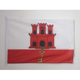 AZ FLAG Gibraltar Flag 2' x 3' for Outdoor - Gibraltarian Flags 90 x 60 cm - Banner 2x3 ft Knitted Polyester with Rings