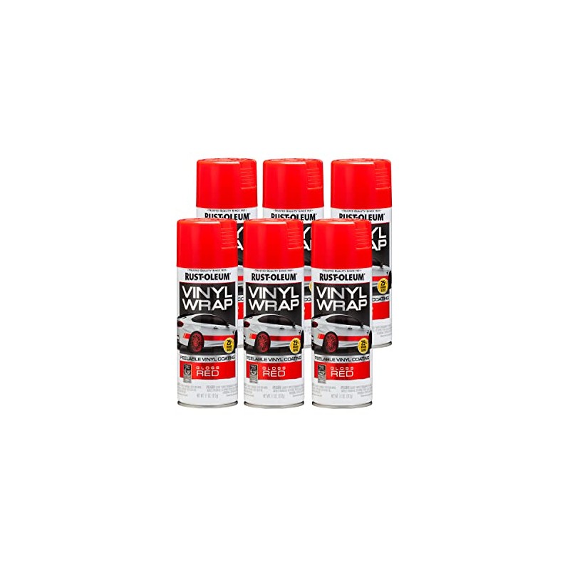 Rust-Oleum Automotive 352726 Rust-Oleum Vinyl Wrap Spray, Red, 11 oz