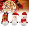 3pcs Christmas Candy Jars Transparent Clear Plastic Biscuits Jars Decorative