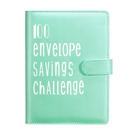Budget Planner German A5 Budget Binder Money Organiser Ring Binder Financial Planner Saving Folder 100 Envelope Challenge Binder, Cash Stuffing Starter Set (Green)