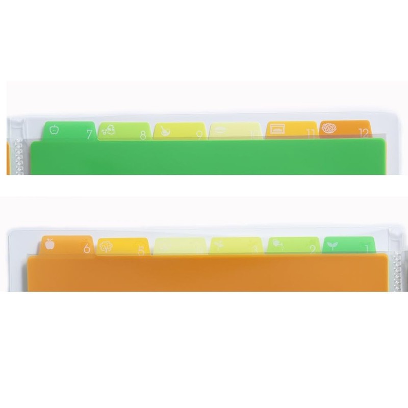Cainz Gekcan File A5E Green Household Book, 12 Pockets, Monthly