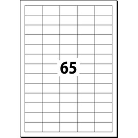 SIGEL LA101 Mini-Etiketten selbstklebend, bedruckbar, weiß, z.B. Preisauszeichnung, 38 x 21,2 mm, 1625 Etiketten= 25 Blatt