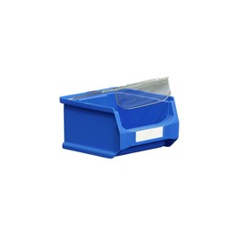 PROREGAL Economy Set 10 x Blue Storage Boxes 1.0 with Cover (H x W x D) 6 x 10 x 10 cm 0.4 Litre Storage Container, Storage Box, Storage Box Assortment, Sorting Container