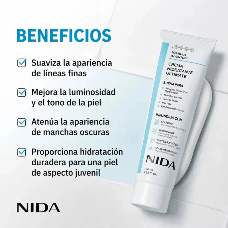 Nida Moisturizing Cream Ultimate Youthful Formula 100 Ml 1 Unidad