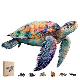 Wooden Puzzle Adults, 186 Pieces Wooden Puzzle Magic Irregular Animal Shape, Wooden Puzzle Animals Gift for Adults and Children (26 x 40 cm)