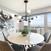 RUIYEY Modern Sputnik Chandeliers Light, 8-Light Black Chandeliers for Dining