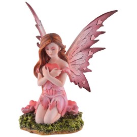 VOGLER Joh. Vogler GmbH Fairy Amora with Heart on the Chest Made of Artificial Stone Hand Painted in Detail