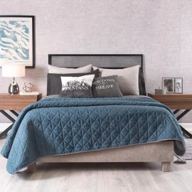 Vianney Edredon Ultraligero Novo Azulcobalto Matrimonial 2 Vistas