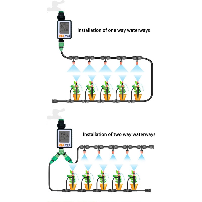Automatic Water Timer Garden Hose Farm Irrigation 3in Display Rain