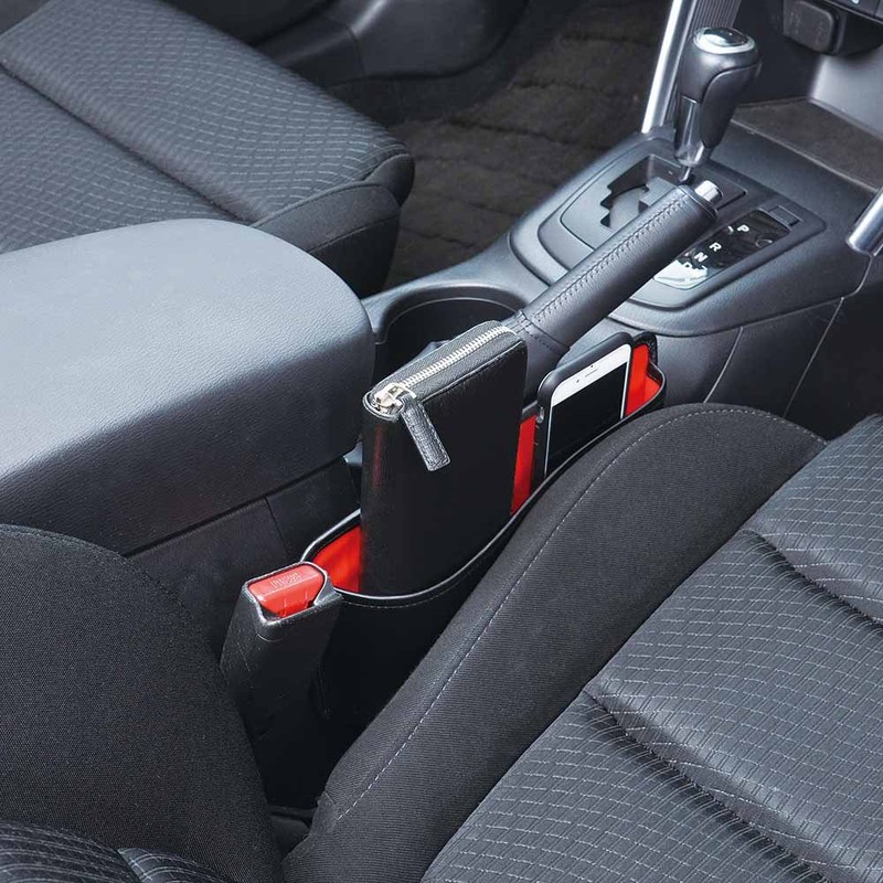 Seiwa W950 Car Storage Accessories Seat Side Pocket, Black x