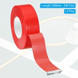 PATIKIL Pickleball Court Tape 2 in x 236ft, 2 Pcs Pickleball Court Marking Kit for Indoor/Outdoor Tennis Volleyball Badminton Court, Red