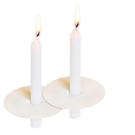 Howemon 150 Church Candles with Drip Protectors for Devotional Candlelight Vigil Service, Box of 150 Candles, Unscented White 5" H X 1/2" D, No Smoke