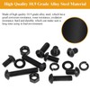 151 Pieces M6 Screws Nuts Washers Set Black, Sutemribor M6