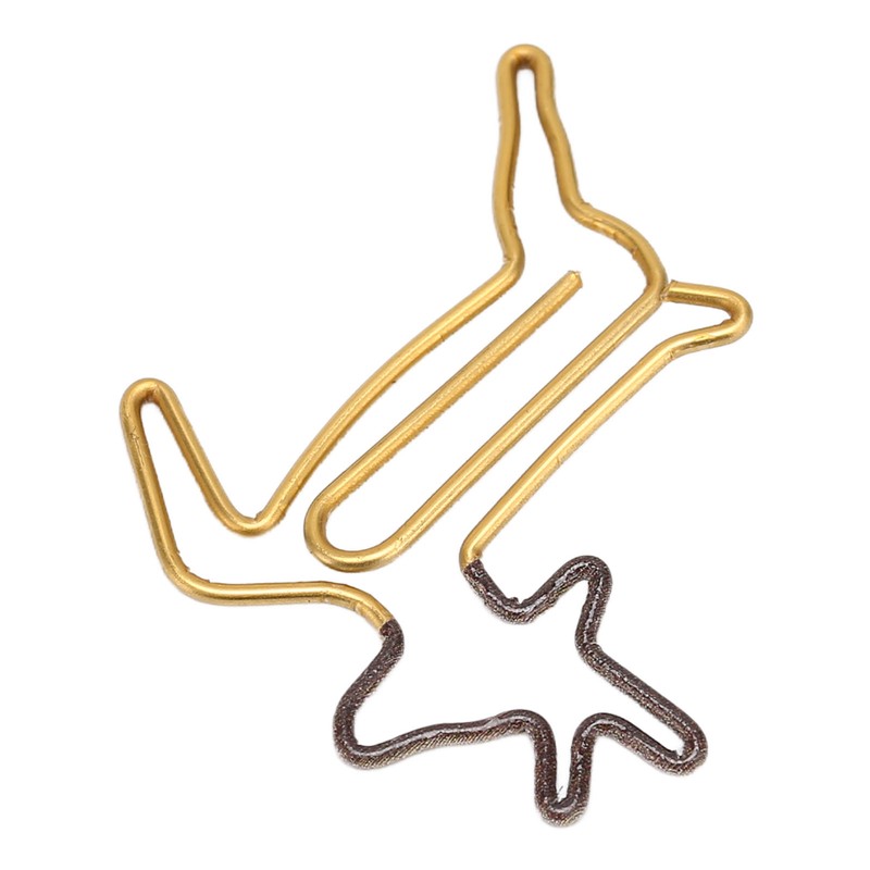 100pcs Shaped Paper Clips Deer Shape Metal Portable Office Clips